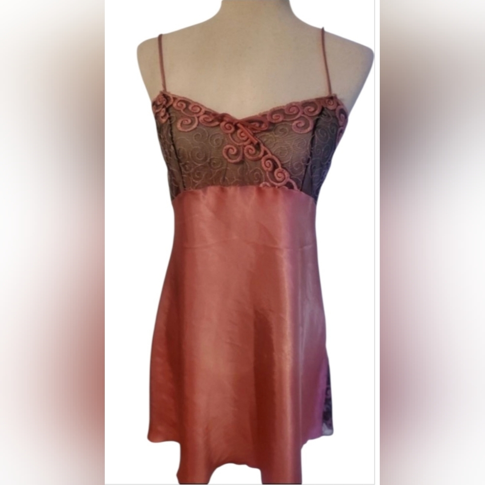 Vintage Peignoir , peach color, size S,Made In Russia